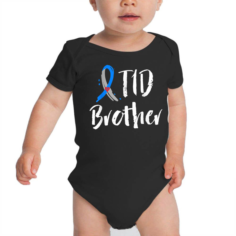 T1d Brother Shirt Type 1 Diabetes Awareness Blue G Baby Bodysuit by bonne | Artistshot