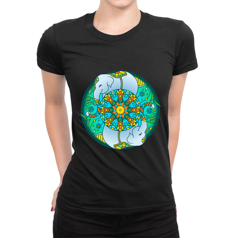 Hot Trend Elephant Mandala Ladies Fitted T-Shirt by Duongthithanh75 | Artistshot