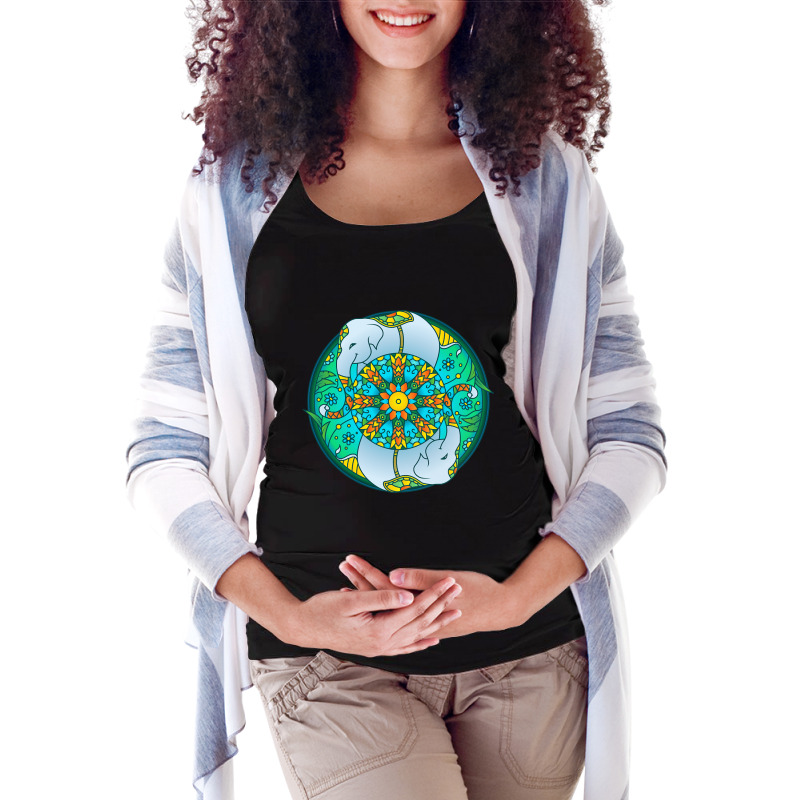 Hot Trend Elephant Mandala Maternity Scoop Neck T-shirt by Duongthithanh75 | Artistshot