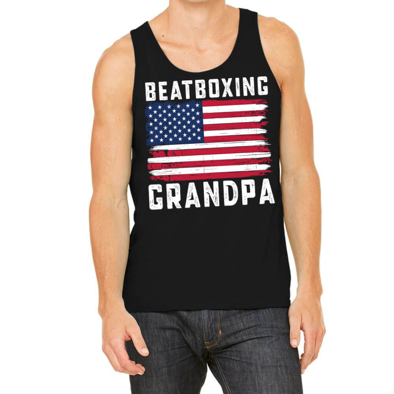 Beatboxing Grandpa American Flag July 4th Aestheti Tank Top | Artistshot