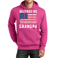 Beatboxing Grandpa American Flag July 4th Aestheti Unisex Hoodie | Artistshot