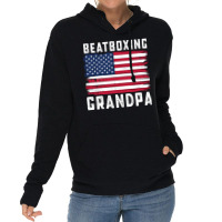 Beatboxing Grandpa American Flag July 4th Aestheti Lightweight Hoodie | Artistshot