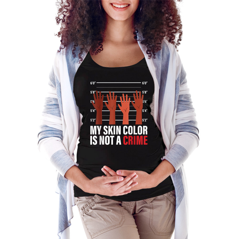 My Skin Color Is Not A Crime Black Empowerment Bla Maternity Scoop Neck T-shirt | Artistshot