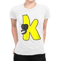 Womens Emotion Letter K Alphabet Lore V Neck T Shi Ladies Fitted T-shirt | Artistshot