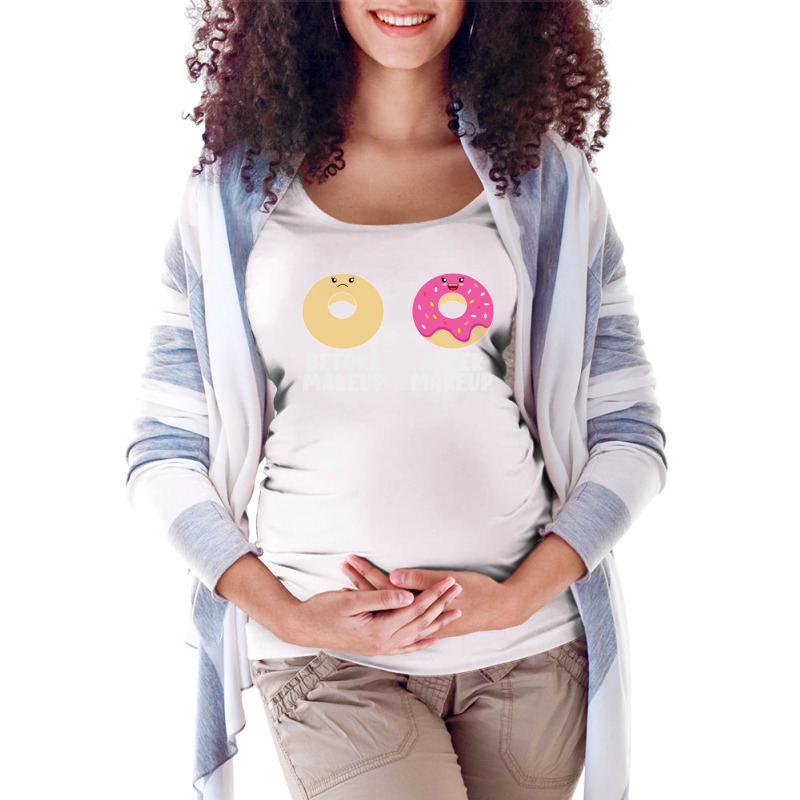 Beautician Donuts Makeup Artist Stylist 70s Maternity Scoop Neck T-shirt | Artistshot