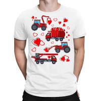 Heart Truck Excavator Forklift Valentines Day T Sh T-shirt | Artistshot