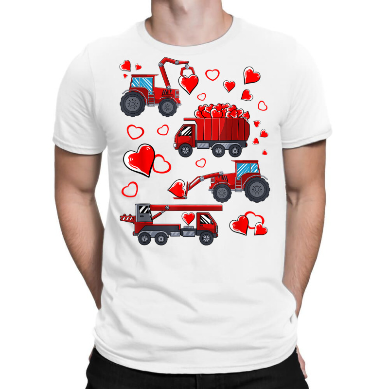 Heart Truck Excavator Forklift Valentines Day T Sh T-shirt | Artistshot