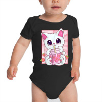 Strawberry Milkshake Cat For Women Girls, Kawaii A Baby Bodysuit | Artistshot