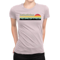 Esthetician Retro Sunset Skyline Design Ladies Fitted T-shirt | Artistshot