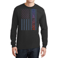 American Flag Cosmetology Cosmetoloist Girl Long Sleeve Shirts | Artistshot