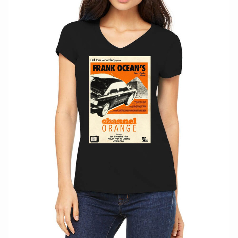 Channel Orange Car Oceans Women's V-Neck T-Shirt by borellijenn | Artistshot