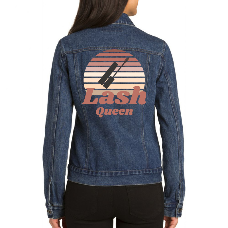 Gift Idea For Lash Artist Lash Boss Lash Tech Or L Ladies Denim Jacket | Artistshot