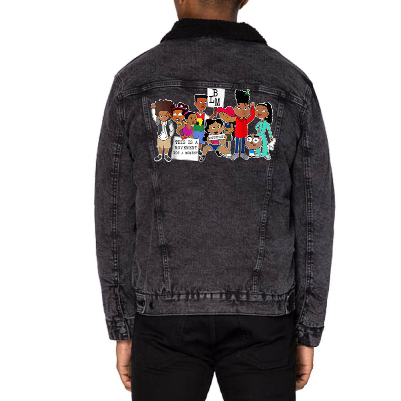 Black History Month Blm Black Lives Matter Kids Bo Unisex Sherpa-lined Denim Jacket | Artistshot