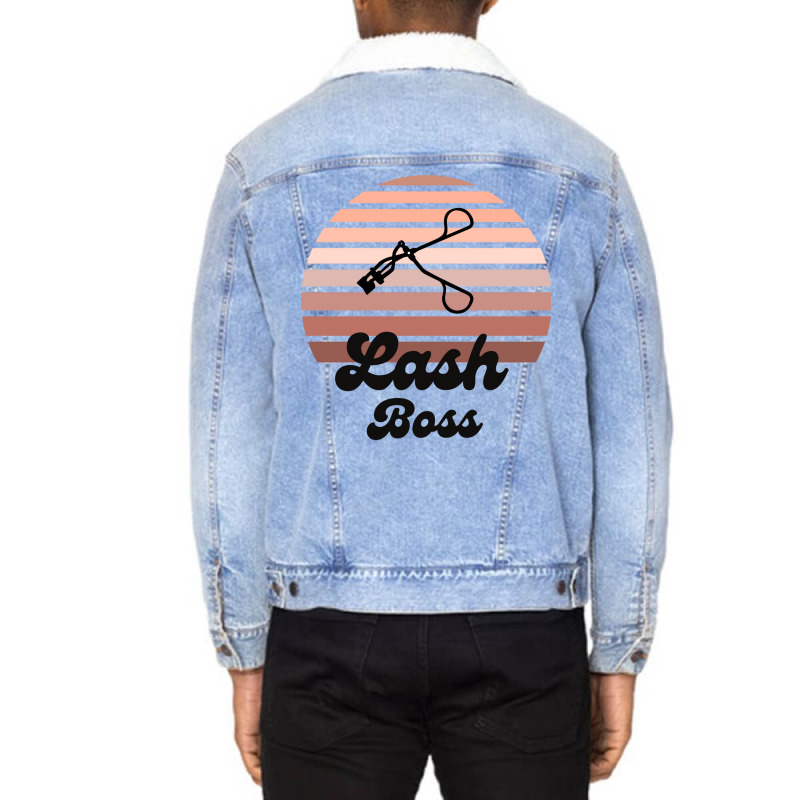 Gift Idea For Lash Artist Lash Boss Lash Tech Or L Unisex Sherpa-lined Denim Jacket | Artistshot