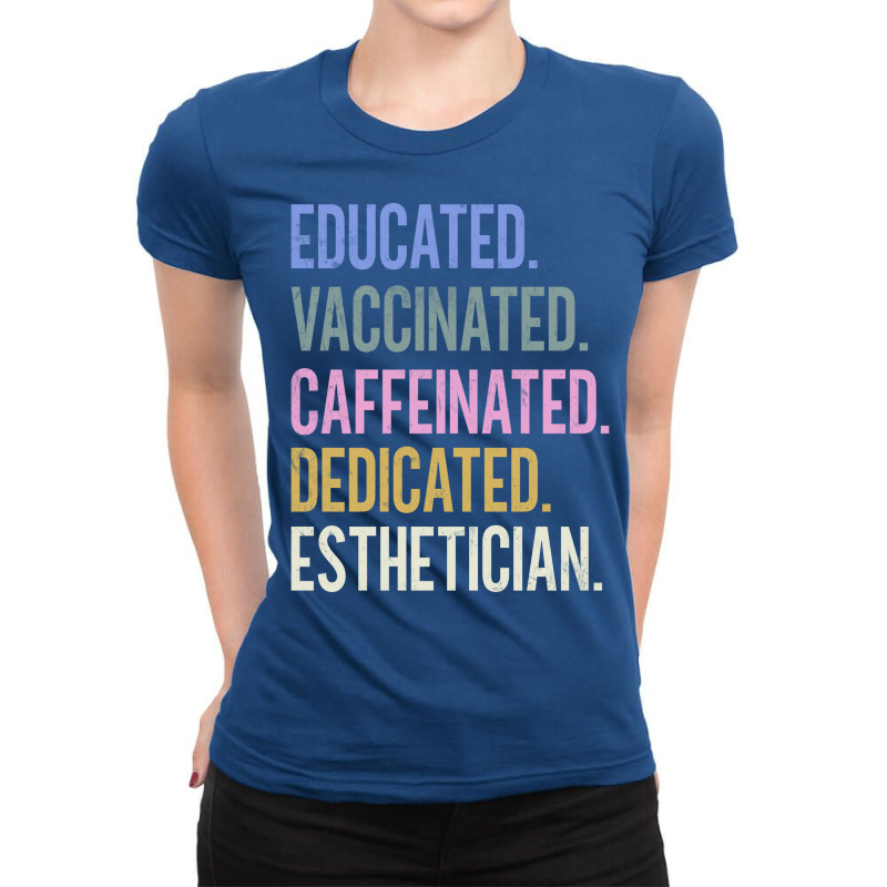 Esthetician Retro Vaccination Design Ladies Fitted T-Shirt by kimpleguilesk | Artistshot