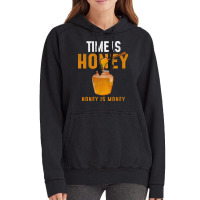 Time Is Honey Honey Is Money Hipster Vintage Hoodie | Artistshot