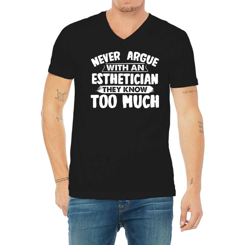 Funny Esthetician Vintage V-neck Tee | Artistshot