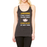 Funny Yellow Warning Cosmetology Cosmetoloist Cool Racerback Tank | Artistshot