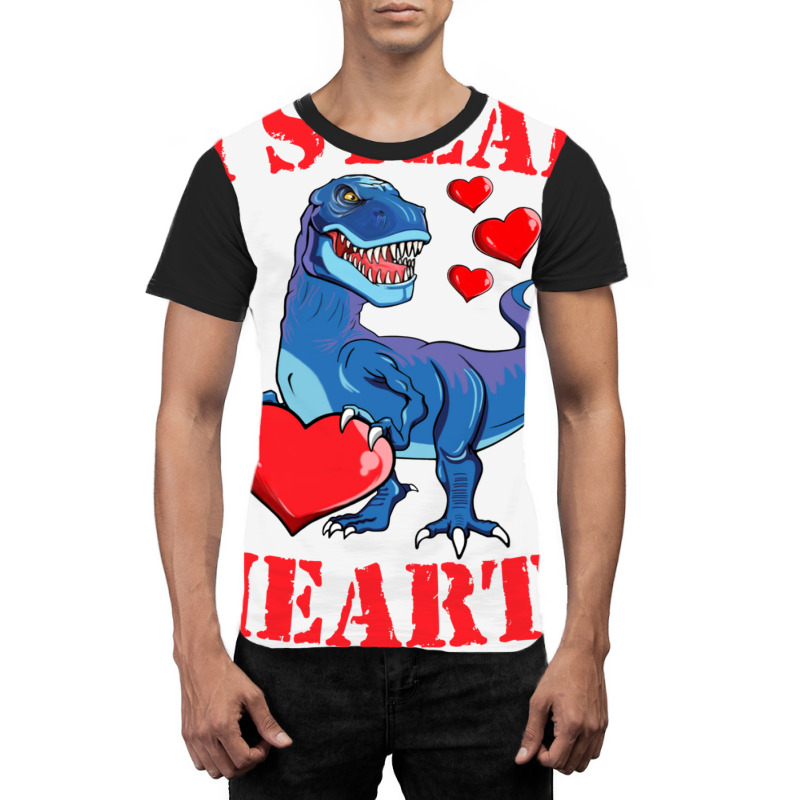 Valentines Day Dinosaur I Steal Hearts Tshirt Gift Graphic T-shirt | Artistshot