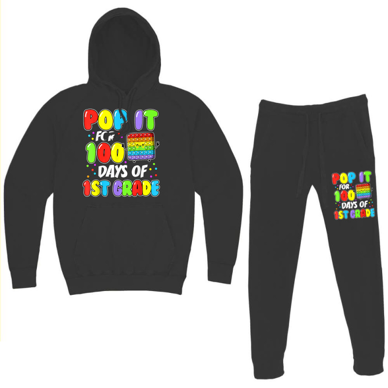 Kids Kids 100th Day Of School Pop It 100 Days Of 1 Hoodie & Jogger Set | Artistshot