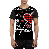 Second Grade Has My Heart Plaid Teacher Valentines Graphic T-shirt | Artistshot