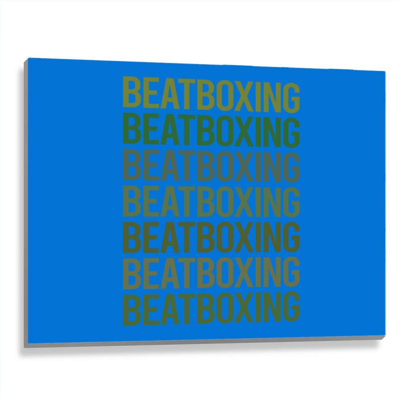 Green Text Beat Box Beatboxing Beatbox Trending Metal Print Horizontal | Artistshot