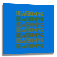 Green Text Beat Box Beatboxing Beatbox Trending Metal Print Square | Artistshot