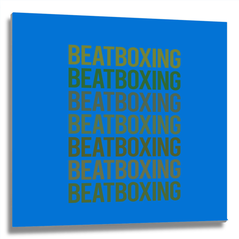 Green Text Beat Box Beatboxing Beatbox Trending Metal Print Square | Artistshot