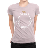 Bible And Science Dont Disprove Each Other Green Ladies Fitted T-shirt | Artistshot