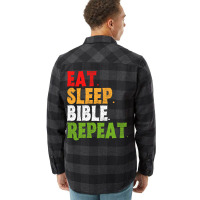 Eat Sleep Read Bible Repeat Vintage Flannel Shirt | Artistshot