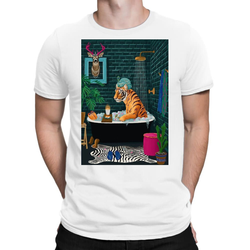 Tiger In A Bathtub T-shirt | Artistshot