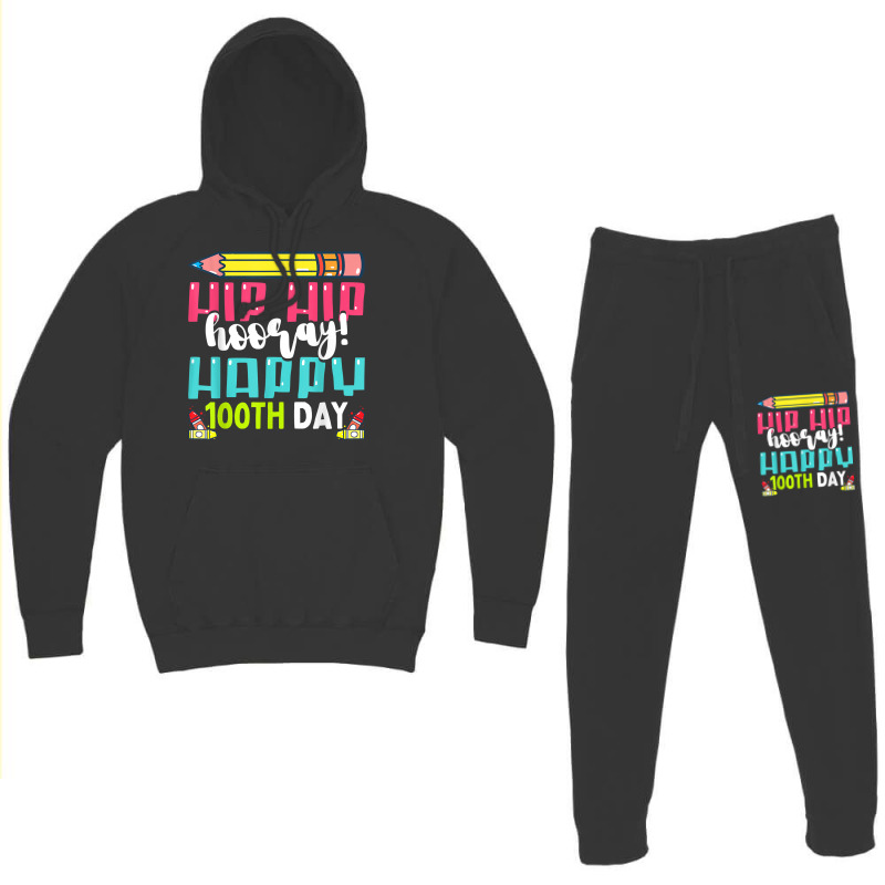 Happy 100th Day Of School Teachers Kids 100 Days T Hoodie & Jogger Set | Artistshot