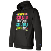 Happy 100th Day Of School Teachers Kids 100 Days T Champion Hoodie | Artistshot