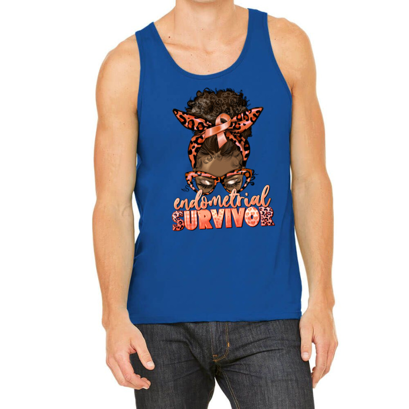 Endometrial Cancer Survivor Afro Messy Bun Tank Top | Artistshot