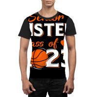 Proud Sister Of A 2023 Senior Basketball Graduatio Graphic T-shirt | Artistshot