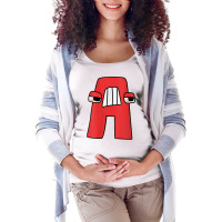 Womens Emotion Letter A Alphabet Lore Funny For Fr Maternity Scoop Neck T-shirt | Artistshot