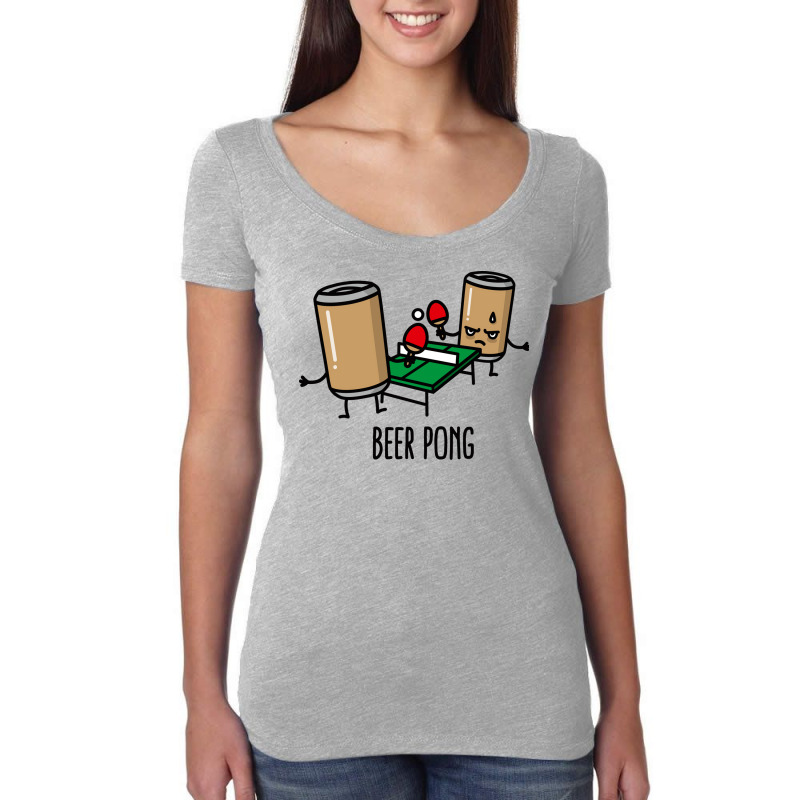 Beer Pong Cartoon Ping Pong Table Tennis Beer Can Women's Triblend Scoop T-shirt by heeryzediane | Artistshot