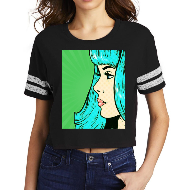 Dramatic Green Pop Art Scorecard Crop Tee by NANCYLTICKLE-SUMMERS | Artistshot