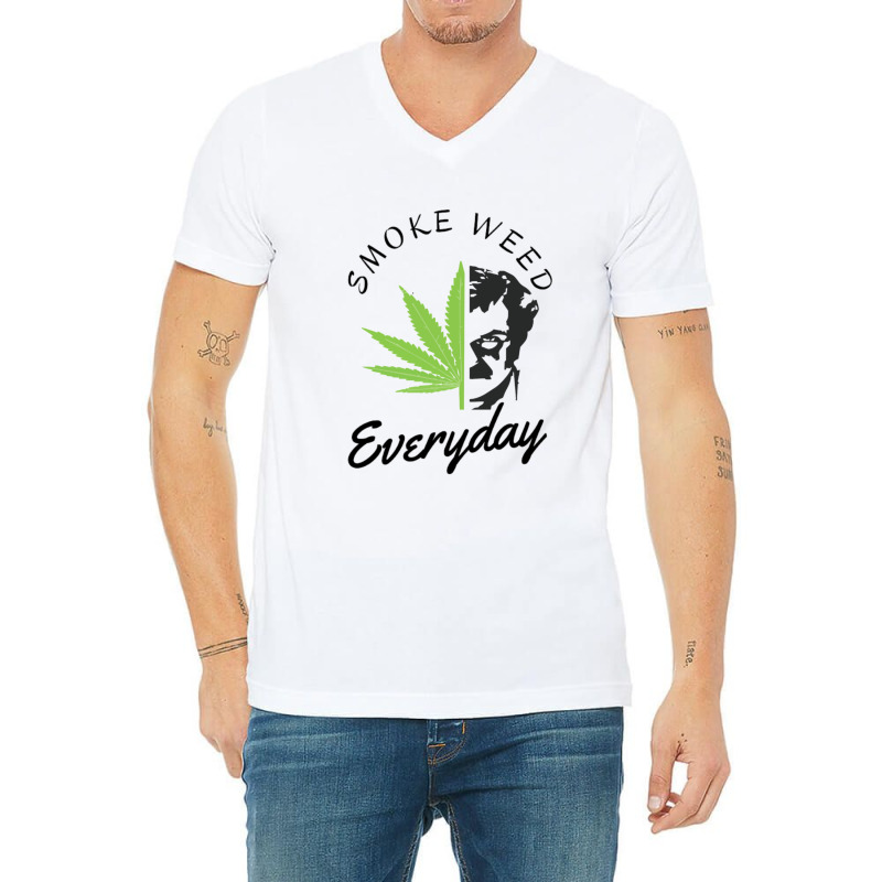 Smoke Weed Everyday V-neck Tee | Artistshot