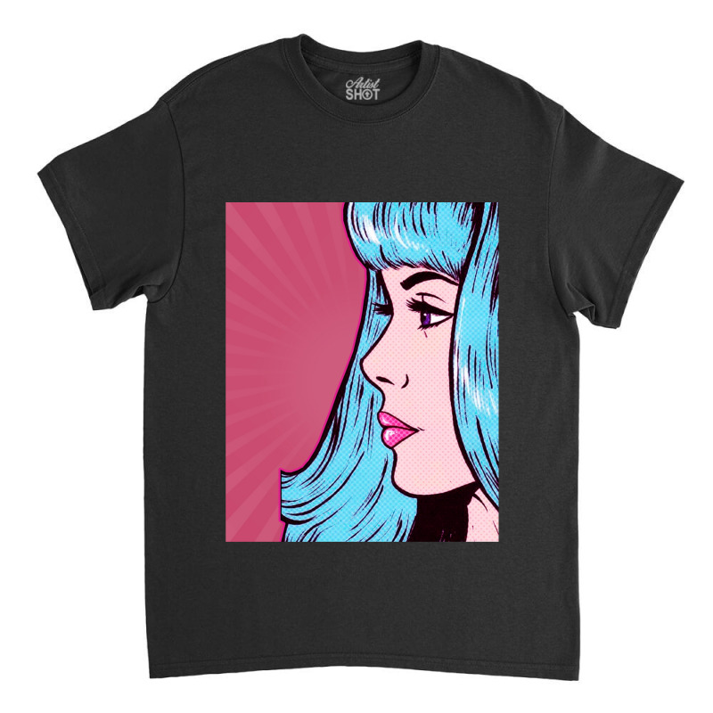 Dramatic Pink Pop Art Classic T-shirt by NANCYLTICKLE-SUMMERS | Artistshot