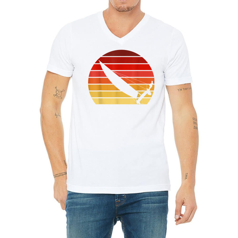 Sunset Catamaran Sailing T Shirt V-Neck Tee by calguaa | Artistshot