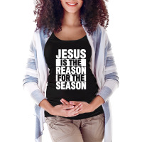 Jesus Is The Reason For The Season Vintage Maternity Scoop Neck T-shirt | Artistshot