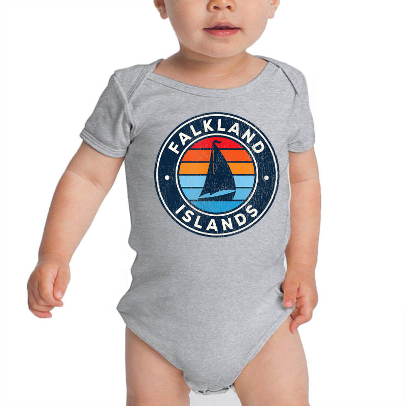 Falkland Islands South Atlantic Vintage Sailboat R Baby Bodysuit by gabuya | Artistshot