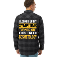 Funny My Symptoms Cosmetology Cosmetoloist Red Flannel Shirt | Artistshot