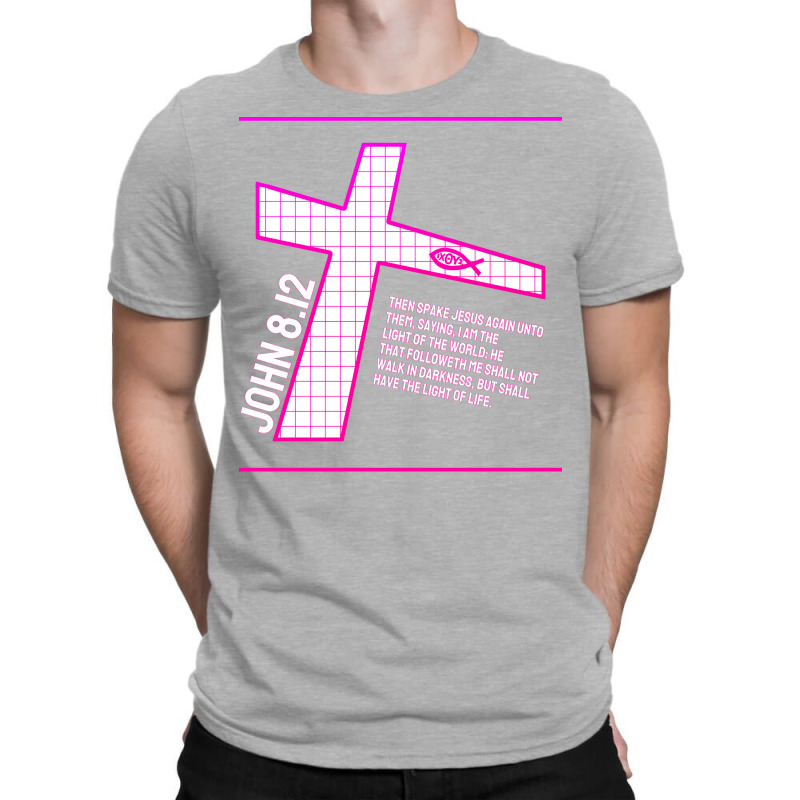 John 812 Bible Verse Design T-Shirt by labineskatesr | Artistshot