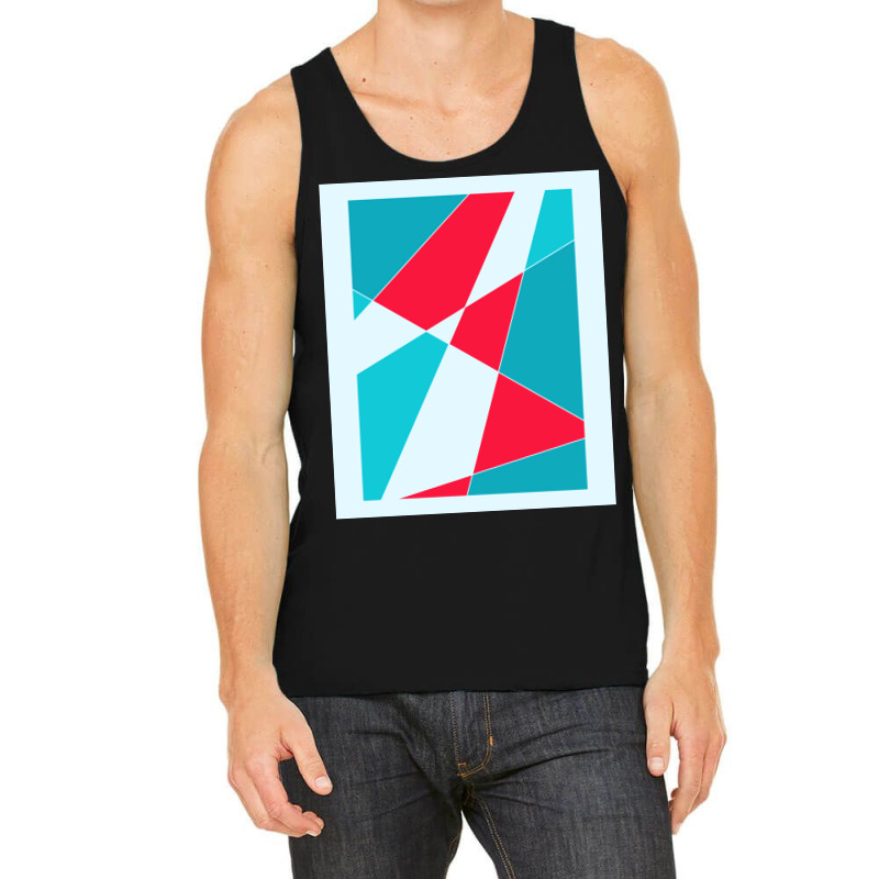 Blue And Red Abstract 70s Tank Top by wankelkeeseem | Artistshot