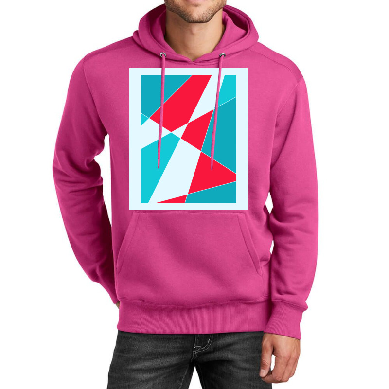 Blue And Red Abstract 70s Unisex Hoodie by wankelkeeseem | Artistshot