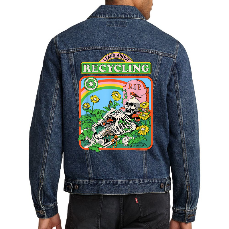 Steven Rhodes Learn About Recycling T Shirt Men Denim Jacket | Artistshot