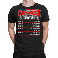 Gunsmith Hourly Rate   Usa Flag Gunsmithing Gun Re T-shirt | Artistshot