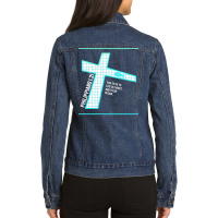 Philippians 121 Bible Verse Design Ladies Denim Jacket | Artistshot